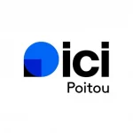 Logo de la chaîne télévisée ICI Poitou. Plateforme d'écriture Scéal studio.
